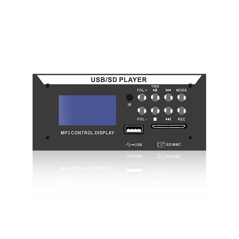 LCD8226: Pilot na podczerwień z ośmioma przyciskami Złącze SD/USB Ekran LCD Odtwarzacz MP3 z Bluetooth, TWS