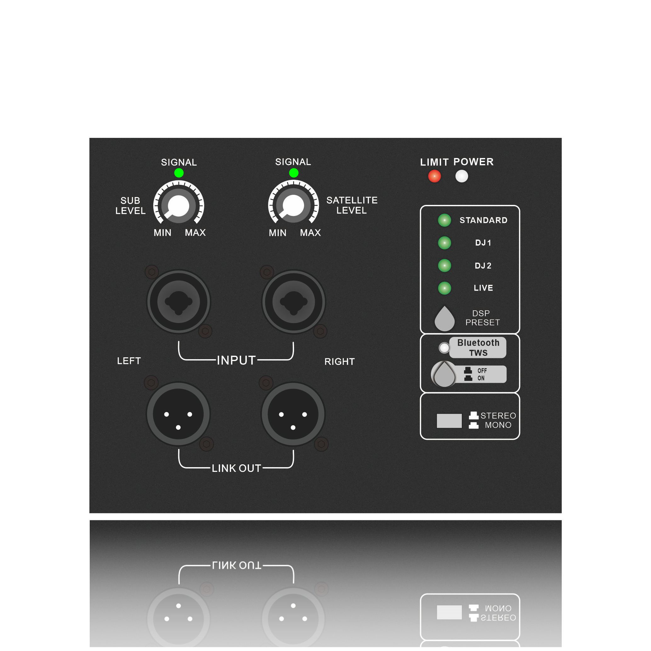 Subwoofer aktywny serii DSP1903SUB, system 1.1 / 2.1 / 2.2 kanałowy