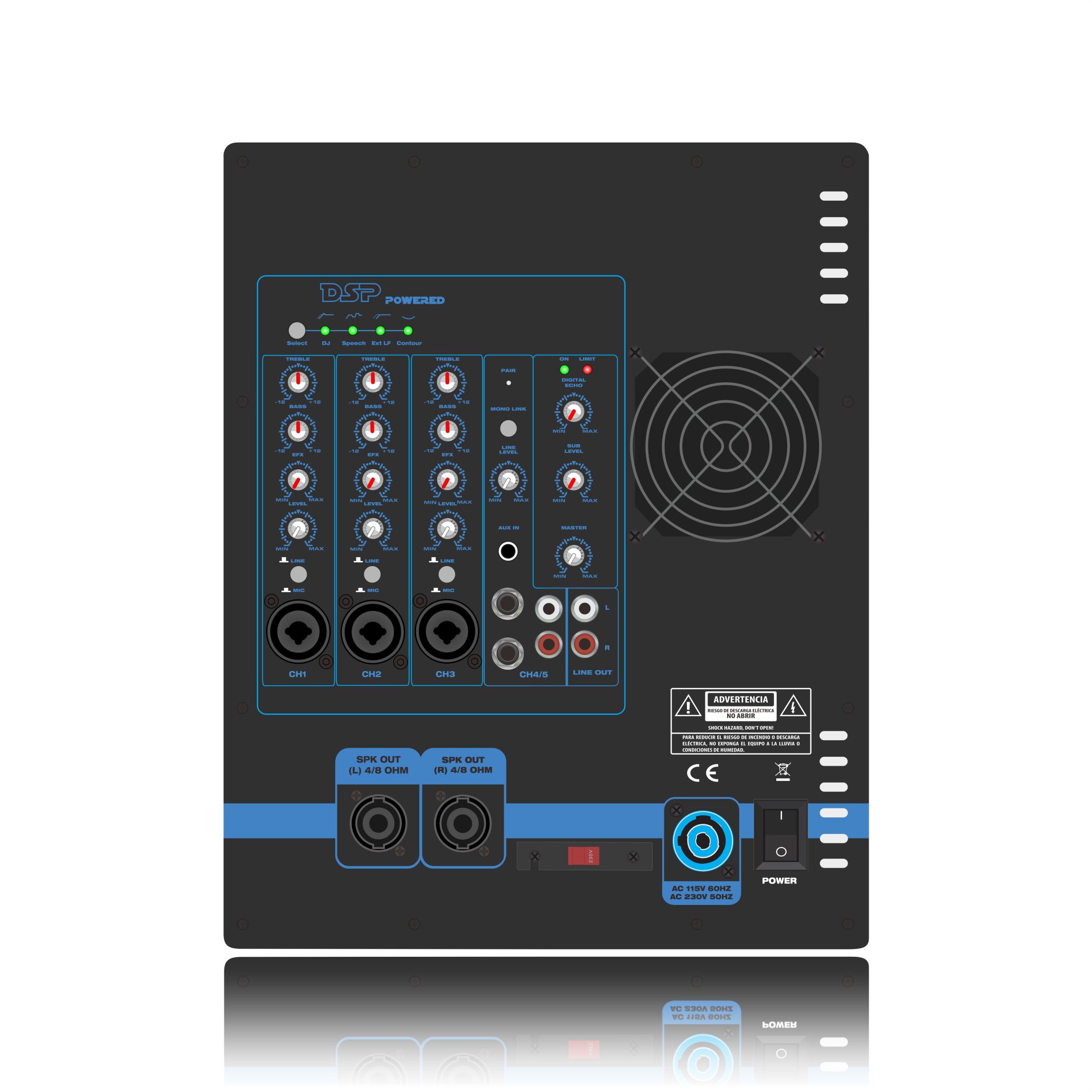 PL82DSP System głośników liniowych Wzmacniacz mocy 2.1-2.2