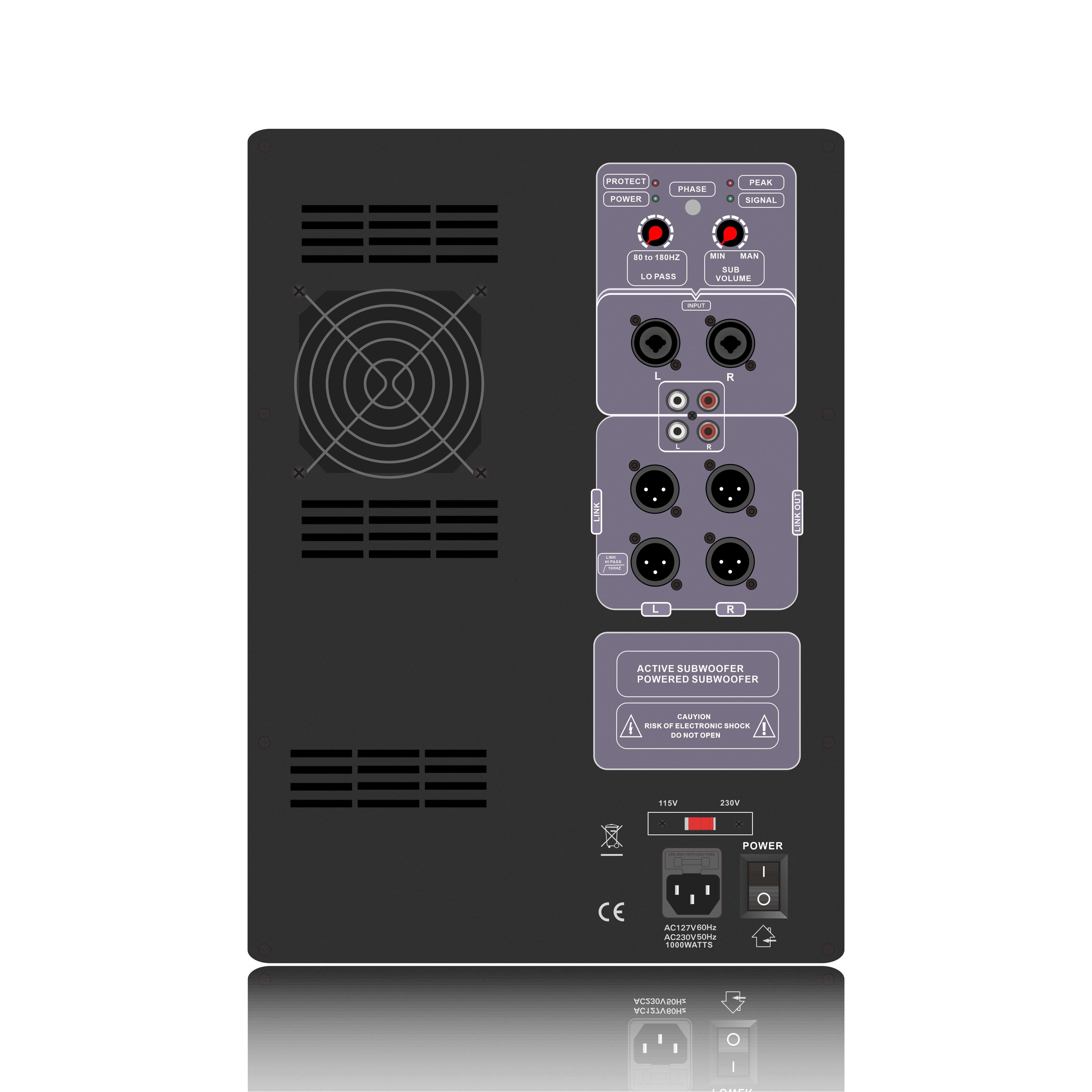 Potężny 1.0-kanałowy subwoofer SUB18-600