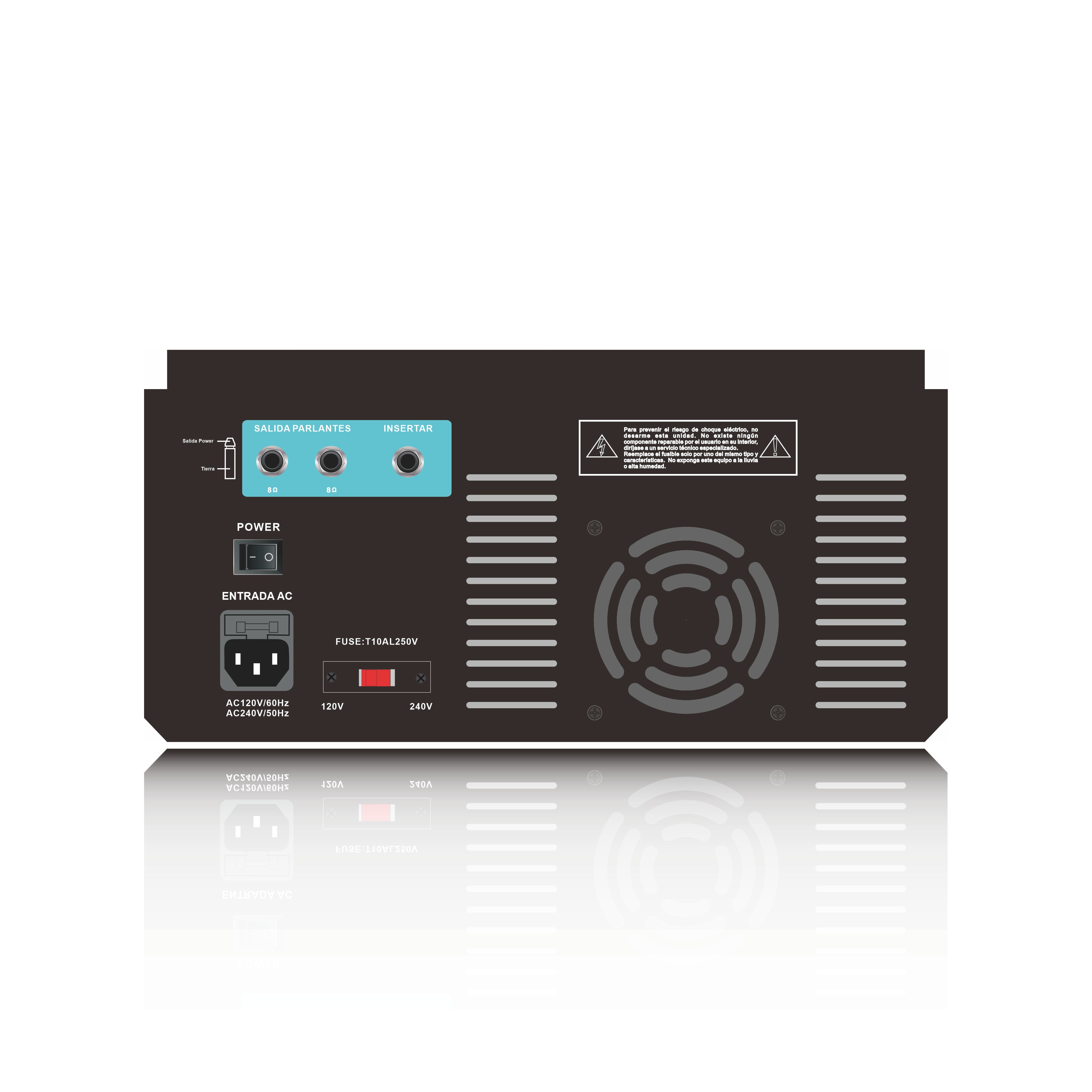 4-kanałowy, zasilany Bluetooth wzmacniacz miksujący do karaoke SB4200