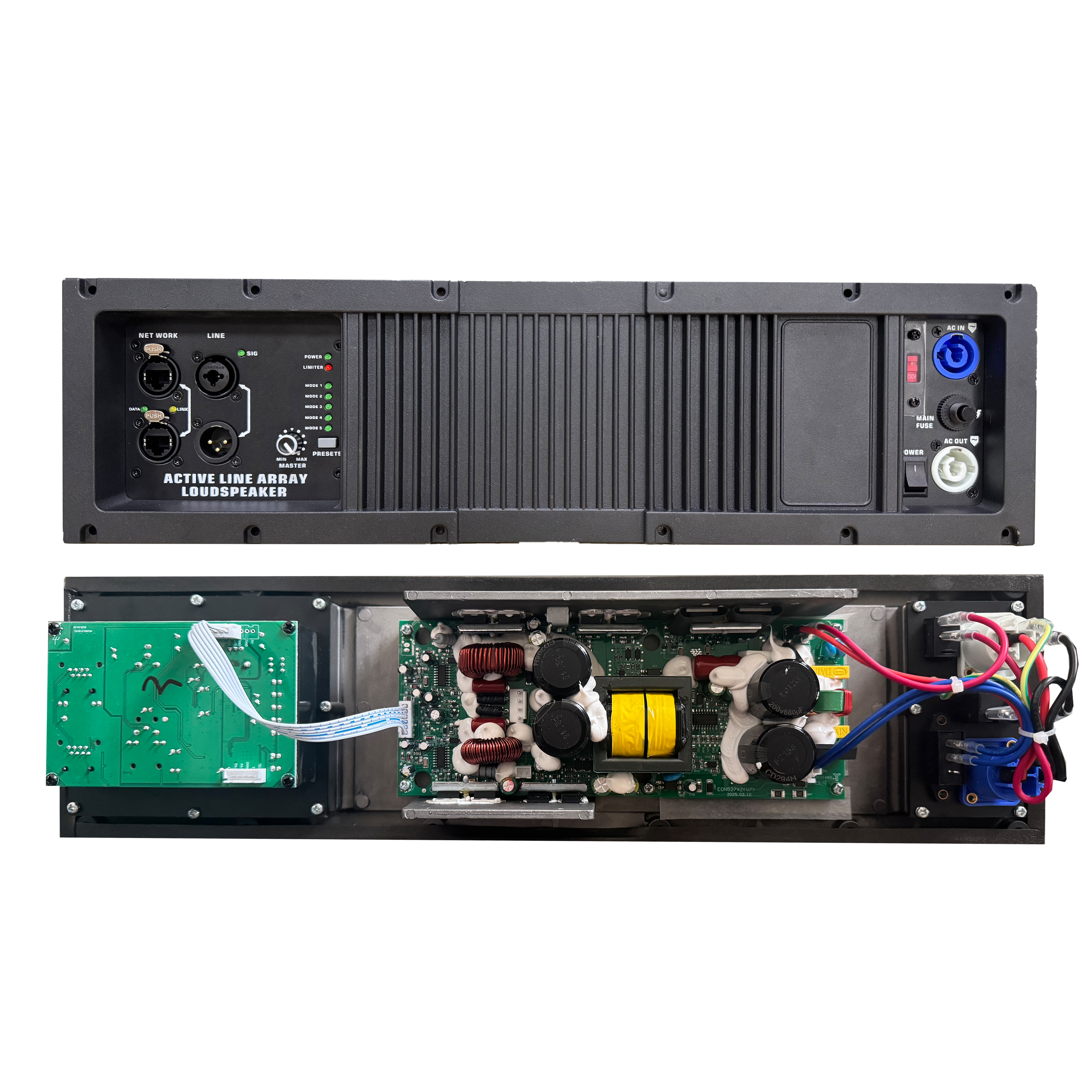 HG485-212 Aktywny wzmacniacz systemowy liniowy ze złączami RJ45